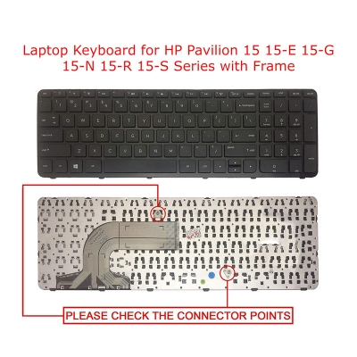Picture of HP Laptop Keyboard For HP Pavilion 15-e 15-n 15-g 15-r series laptop keyboard black With Frame (Black)