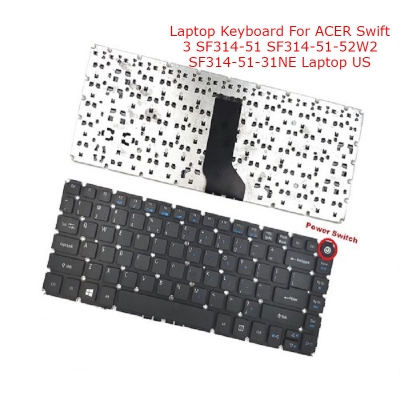 Picture of Laptop Keyboard For ACER Swift 3 SF314-51 SF314-51-52W2 SF314-51-31NE Laptop US (Black)