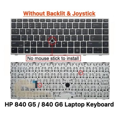 Picture of HP Laptop Keyboard For HP EliteBook 840 G5 840 G6 745 G5 745 G6 846 G5 846 G6 Series Laptop Keyboard (Black)