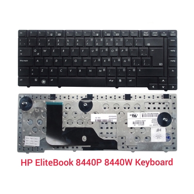 Picture of HP Laptop Keyboard For HP EliteBook 8440P 8440W 8440 US Laptop keyboard black - Keyboard (Black)