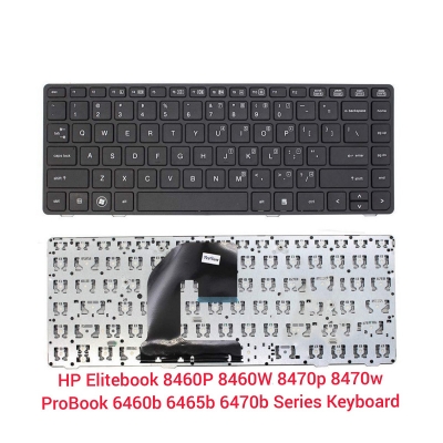 Picture of Hp Laptop Keyboard For Hp Elitebook 8460P, 8460W ,8470P ,8470W,6460B,6470B Series - Keyboard (Black)