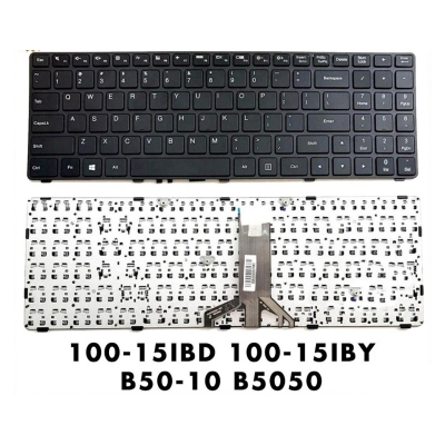 Picture of Laptop Keyboard For Lenovo_ Idea Pad 100-15Ibd Type 80Qq 6385H-Us Nb-99-6385H-Lb-00-Us Pk1310E1A00 Sn20J78609 Series - Keyboard (Black)