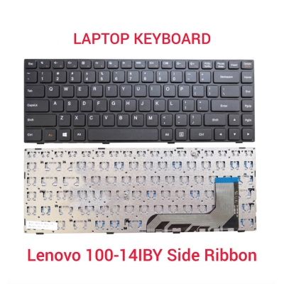Picture of Laptop Keyboard For Lenovo_ Ideapad 100-14IBY Keyboard US Black Frame (Black)