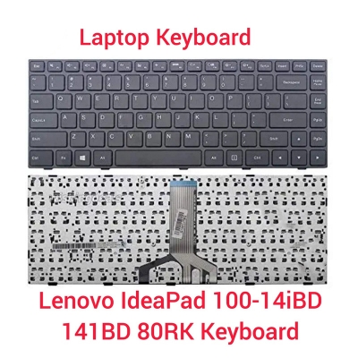 Picture of Laptop Keyboard For Lenovo_ IdeaPad 100-14 100-14iBD 141BD 80RK Series (Black)