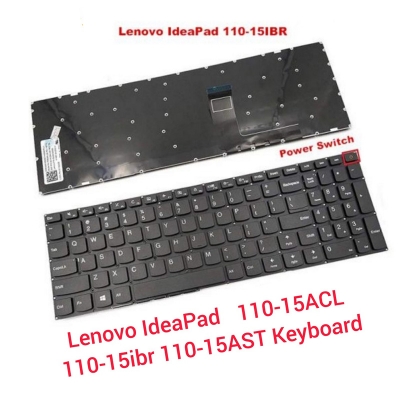 Picture of Laptop Keyboard For Lenovo_ IdeaPad 1110-15ACL 110-15ibr 110-15AST 310-15ABR Keyboard US (Black)