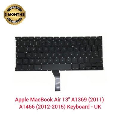 Picture of Laptop Keyboard For Apple MacBook A1369, A1466 Keyboard (UK Layout) For MacBook Air 13 inch A1369, A1466 UK (Black)