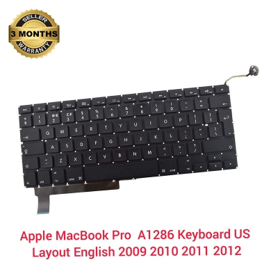 Picture of Laptop Keyboard For Apple A1286 Macbook Pro 15" A1286 US Keyboard 2009-2012 Year (Black)