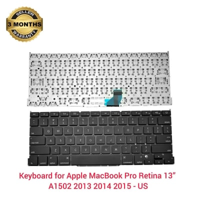 Picture of Laptop Keyboard For Apple MacBook Pro 13" Retina A1502 (US English) (Late 2013- Early 2015) (Black)