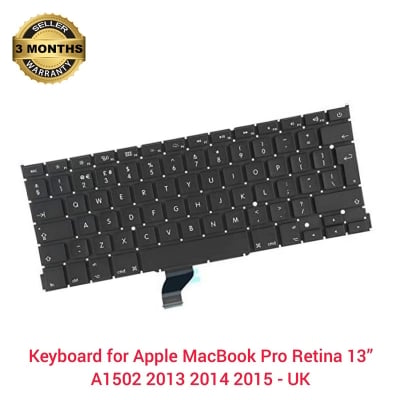 Picture of Laptop Keyboard For Apple Macbook Pro Retina 15'' A1398 UK Keyboard 2013 2014 2015 Year (Black)
