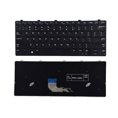 Picture of Laptop Keyboard For DeII Latitude 11 3180 3189 3190 Latitude 13 3300 3380 with Frame Us Layout (Black)