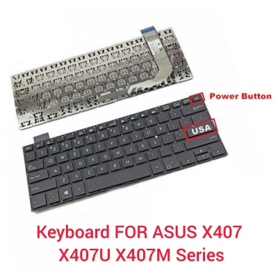 Picture of Asus Laptop Keyboard For Asus Vivobook X407 X407M X407MA X407U X407UA A407 Keyboard US Black No Frame - Keyboard - Keyboard - Keyboard (Black)