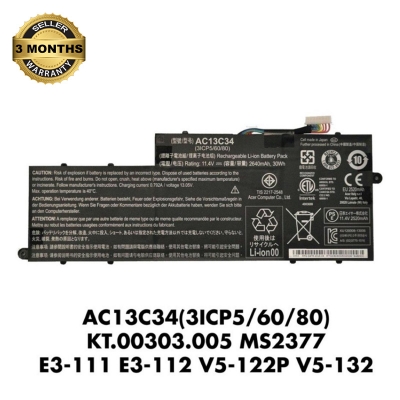 Picture of Laptop battery For AC13C34 For ACER For Aspire E-11 E3-111 E3-112 ES1 ES1-111 ES1-420 V-11 V3-111 V3-112 V5-122P Series 
