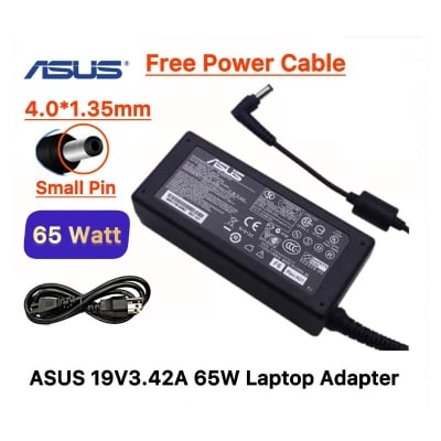Picture of Asus Laptop Adapter For Asus S15 S530F S430 X556U X456 X441 X541 X540 X442 X542 X202 S200 Q200 UX31A UX32A UX310UA UX305CA Series (19V-3.42A 66W 4.0mm*1.35mm) 