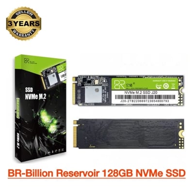 Picture of BR-Billion Reservoir SSD 512GB 256GB 128GB PCIe NVMe M2 2280 Gen 3.0 Interface For Laptop & Desktop (Multicolor,128GB)