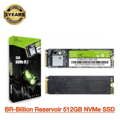 Picture of BR-Billion Reservoir SSD 512GB 256GB 128GB PCIe NVMe M2 2280 Gen 3.0 Interface For Laptop & Desktop (Multicolor,512GB)