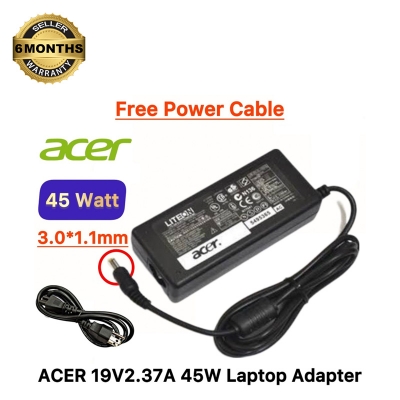Picture of ACER Laptop Adapter For Acer 19V2.37A (3.0mm*1.1mm) Acer Aspire S7 391 V3-371 Switch12 Chromebook 11 CB3 CB3-111 C3-131 Series Micro Pin Power Adapter (Black)
