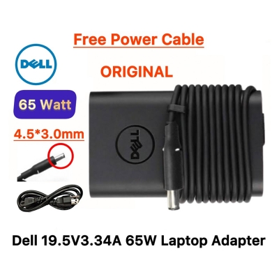 Picture of Dell Laptop Adapter For Dell Inspiron 14-5459 5455 3458 15-7558 5558 5559 5551 7359 11-3000 14-3000 15-3000 11/13/14/15 5000 series (19.5V-3.34A 65W-4.5mm*3.0mm) (Black)