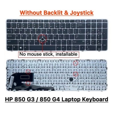 Picture of HP Laptop Keyboard For HP EliteBook 850 G3, 850 G4, 755 G3 755 G4 ZBook 15U G3 Series Laptop Keyboard (Black)