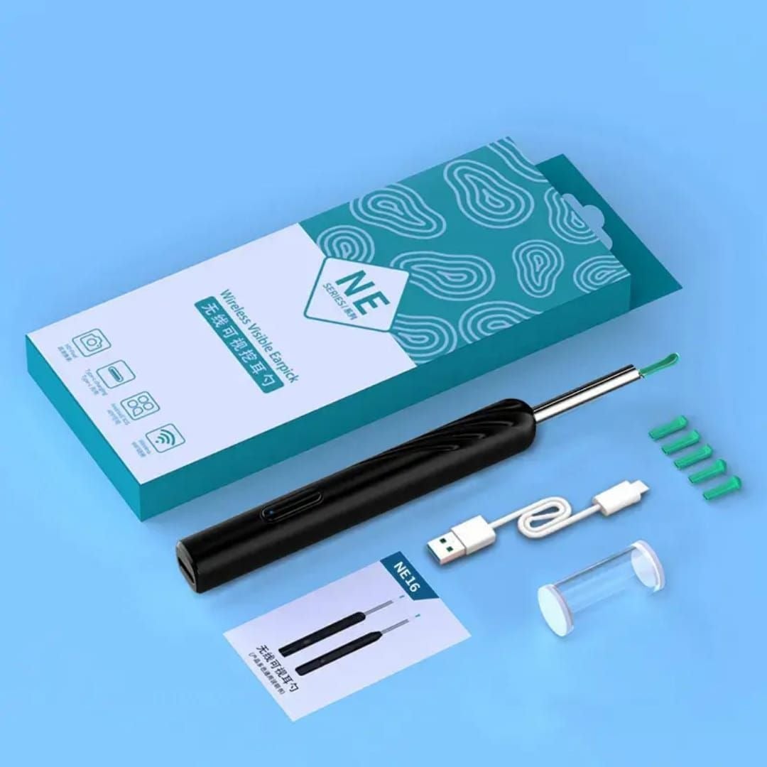Picture of Smart Visual intelligent Ear Cleaner earpick NE series High Precision Ear Wax Removal beauty Tool with Camera LED Light Wireless Otoscope Smart Ear Cleaning Kit