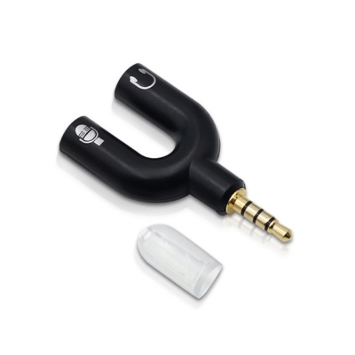 Picture of U-Shaped 3.5mm Audio Splitter Adapter – Headphone & Mic Converter