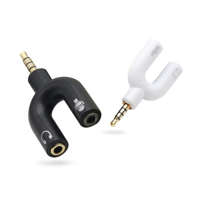 Picture of U-Shaped 3.5mm Audio Splitter Adapter – Headphone & Mic Converter