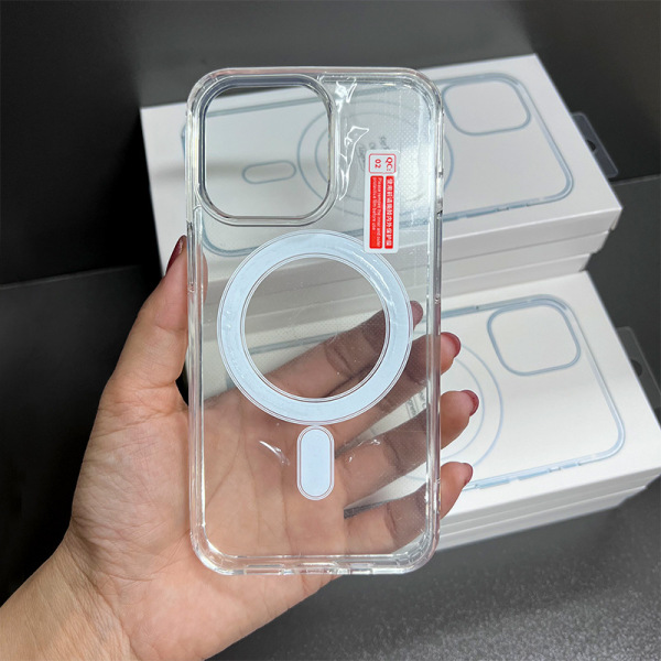 Picture of MagSafe Magnetic Transparent Acrylic Case for iPhone 17 / 17 Pro / 17 Pro Max / 17 Air – Hard Back Phone Cover  for  best protection and perfromance.