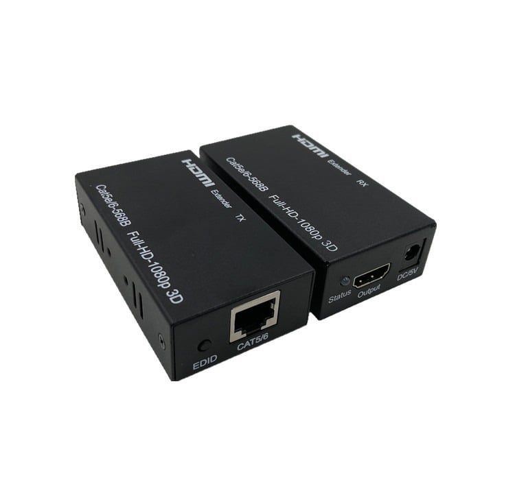 Picture of HDMI Extender 60m Over Cat6 RJ45 Cable 1080P HD Video Signal Booster Kit - HDMI RJ45 Extender