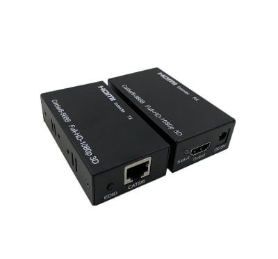Picture of HDMI Extender 60m Over Cat6 RJ45 Cable 1080P HD Video Signal Booster Kit - HDMI RJ45 Extender