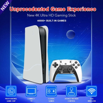 Picture of RS5 4K Game Console 40,000+ Games | 64GB Retro Gaming Stick with Dual Wireless Controllers