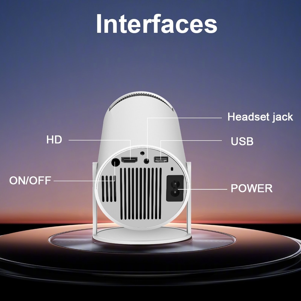 Picture of HY300 Home Theatre WiFi Bluetooth portable Projector Price in Bangleadesh