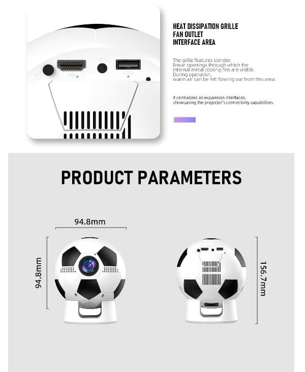 Picture of F20 Football Projector – Best HD Projector for Sports & Home Use