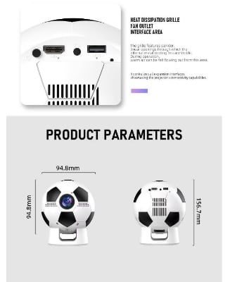 Picture of F20 Football Projector – Best HD Projector for Sports & Home Use