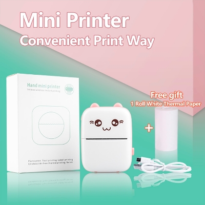Picture of Pix Mini Printer Bluetooth Wireless Mobile Portable Printer Thermal Printer Photo Label Sticker Note Printer Mobile Thermal Printer Rechargeable Mini Printer, Label Stickers Printer (C9 Pink)