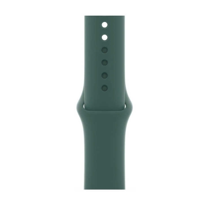 Picture of For Apple Watch Silicone Strap band 49mm 45mm 44mm 42mm Sports Bracelet belt Correa Applicable Watch 7/6/5/4/3/2/1/1/SE Apple Watch Silicon Belt Strap (Pine Green,Freesize)