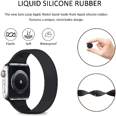 Picture of For Apple Watch Silicone Strap band 49mm 45mm 44mm 42mm Sports Bracelet belt Correa Applicable Watch 7/6/5/4/3/2/1/1/SE Apple Watch Silicon Belt Strap (Army Green,Freesize)