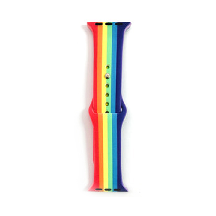 Picture of For Apple Watch Silicone Strap band 49mm 45mm 44mm 42mm Sports Bracelet belt Correa Applicable Watch 7/6/5/4/3/2/1/1/SE Apple Watch Silicon Belt Strap (Orange,Freesize)