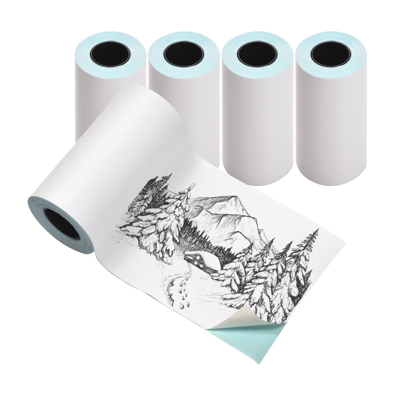 Picture of 3 roll/3 pc sticker paper rolls for thermal printing 57x30mm mini thermal printer self-fierce thermal sticker printing paper paper paper P1/P2 mini (White)