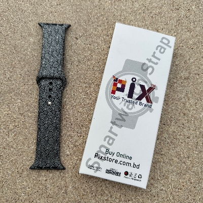 Picture of For Apple Watch Strap 45mm 44mm 42mm Watch Silicon Strap Bold Sports Bracket Belt Belt Korea applies to Korea 7/5/4/4/3/2/2/1/SE Silicon iwatch (Black Print,Freesize)