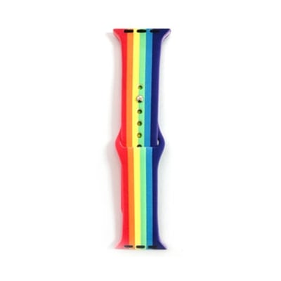 Picture of For Apple Watch Strap 45mm 44mm 42mm Watch Silicon Strap Bold Sports Bracket Belt Belt Korea applies to Korea 7/5/4/4/3/2/2/1/SE Silicon iwatch (Yellow,Freesize)
