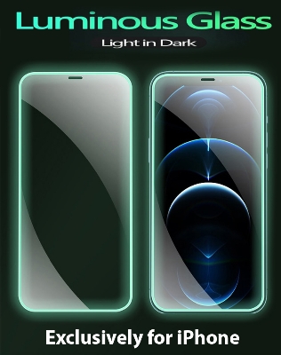 Picture of iPhone Luminous Tempered Glass iPhone Screen Protector for Apple iPhone 14 Pro, 14 Pro Max, 13 Pro Max,13 Pro, 13,13 Mini,12, 12 Pro, 12 Pro Max, 11 Pro Max, 11, XS Max, X,XR, 6,7,8 Plus,6,7,8 (iPhone 14 pro)