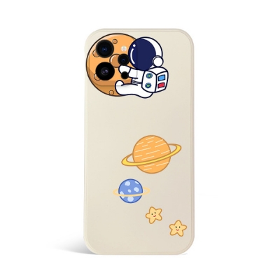 Picture of For Apple Iphone Soft Silicone Case, Iphone Cover Space Astronaut Case For Iphone 14 Pro Max, 14 Pro, 13 Pro Max, 13 Pro, 12 Pro Max, 12 Pro, 11 Pro Max, 11 Pro  Shockproof Airbag Cover - Camera - Phone Back Cover (iPhone 14 Pro)