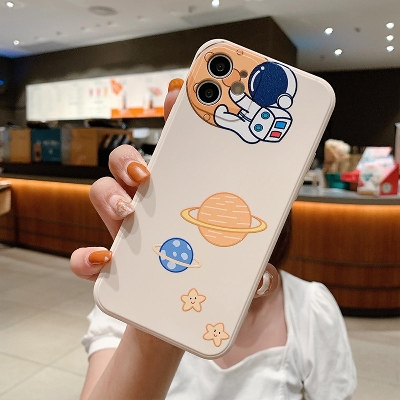 Picture of For Apple Iphone Soft Silicone Case, Iphone Cover Space Astronaut Case For Iphone 14 Pro Max, 14 Pro, 13 Pro Max, 13 Pro, 12 Pro Max, 12 Pro, 11 Pro Max, 11 Pro  Shockproof Airbag Cover - Camera - Phone Back Cover (iPhone 11 Pro)