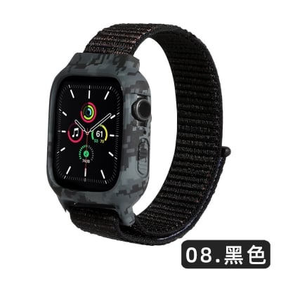 Picture of For Apple Watch Rubber Case and Strap integrated 44/45mm strap for series 4/5/6/7/8  Case Belt  Apple Watch Case and Strap (Rose,Freesize)