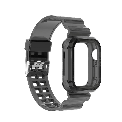 Picture of For Apple Watch Rubber Case and Strap integrated 44/45mm strap for series 4/5/6/7/8  Case Belt  Apple Watch Case and Strap (Army 6,Freesize)