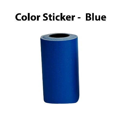 Picture of 57mm*30mm Thermal Printer Paper For Mini Portable Printer - Sticker Paper Roll / Normal color Roll /Thermal Paper/ Semi Transparent Print Paper/Pink Powder Paper etc (Optional) (Blue Color Sticker)