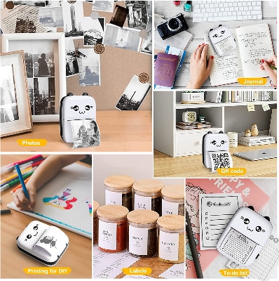 Picture of 57mm*30mm Thermal Printer Paper For Mini Portable Printer - Sticker Paper Roll / Normal color Roll /Thermal Paper/ Semi Transparent Print Paper/Pink Powder Paper etc (Optional) (1 Pcs Blue Normal Paper)