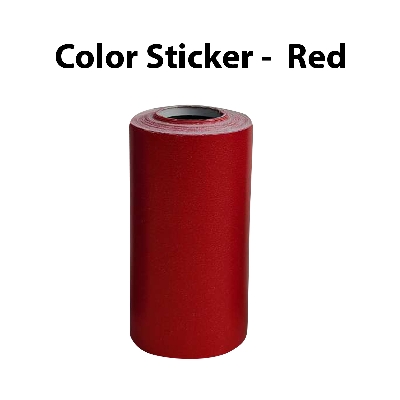 Picture of 57mm*30mm Thermal Printer Paper For Mini Portable Printer - Sticker Paper Roll / Normal color Roll /Thermal Paper/ Semi Transparent Print Paper/Pink Powder Paper etc (Optional) (Red Color Sticker)