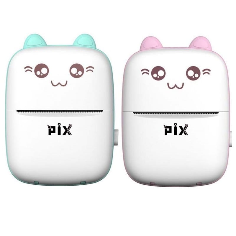 Picture of PIX Mini Printer Machine Wireless Portable Thermal POS Pocket Mobile Printer Short Hand Printer Papering Mini Thermal Bluetooth Pocket (Pink)