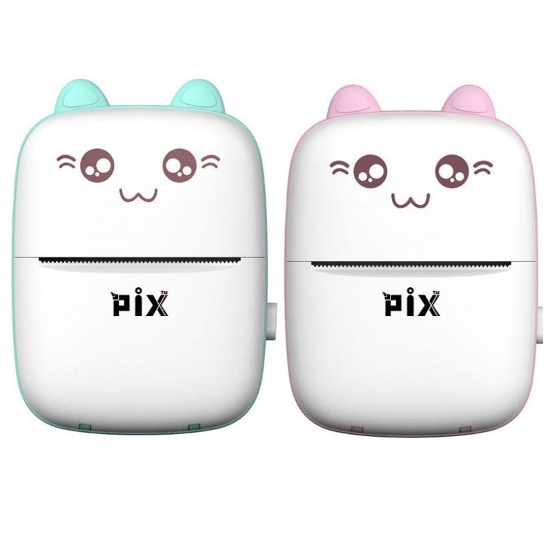Picture of PIX Mini Printer Machine Wireless Portable Thermal POS Pocket Mobile Printer Short Hand Printer Papering Mini Thermal Bluetooth Pocket (Blue)
