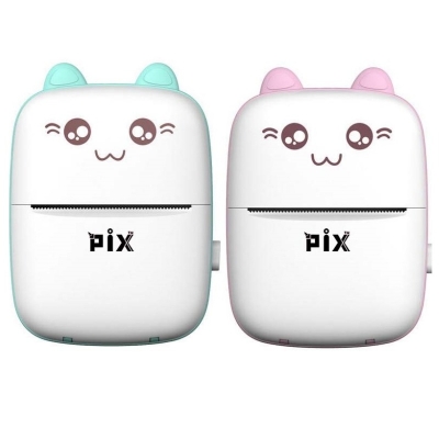 Picture of PIX Mini Printer Machine Wireless Portable Thermal POS Pocket Mobile Printer Short Hand Printer Papering Mini Thermal Bluetooth Pocket (Blue)